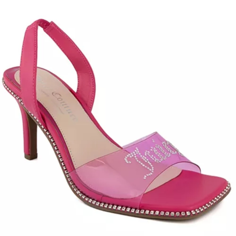 Women's Pink Greysi Lucite Strap Dress Sandals